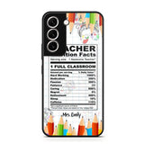 Personalized Teacher Nutrition Facts Phonecase Printed 22DEC-DT19