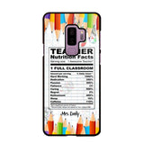 Personalized Teacher Nutrition Facts Phonecase Printed 22DEC-DT19