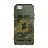 Personalized Once A Soldier Always A Soldier German Soldier/ Veteran Rank Camo Phonecase 3D Printed 22DEC-DT14