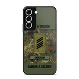 Personalized Once A Soldier Always A Soldier German Soldier/ Veteran Rank Camo Phonecase 3D Printed 22DEC-DT14