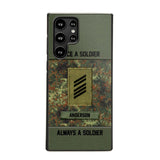 Personalized Once A Soldier Always A Soldier German Soldier/ Veteran Rank Camo Phonecase 3D Printed 22DEC-DT14