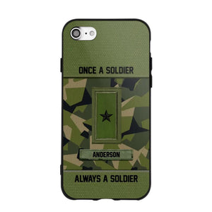 Personalized Once A Soldier Always A Soldier Sweden Soldier/ Veteran Rank Camo Phonecase 3D Printed 22DEC-DT14