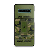 Personalized Once A Soldier Always A Soldier Sweden Soldier/ Veteran Rank Camo Phonecase 3D Printed 22DEC-DT14