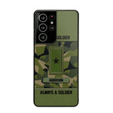 Personalized Once A Soldier Always A Soldier Sweden Soldier/ Veteran Rank Camo Phonecase 3D Printed 22DEC-DT14