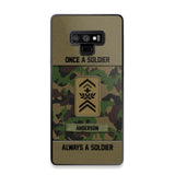 Personalized Once A Soldier Always A Soldier Swiss Soldier/ Veteran Rank Camo Phonecase 3D Printed 22DEC-DT14