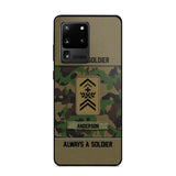 Personalized Once A Soldier Always A Soldier Swiss Soldier/ Veteran Rank Camo Phonecase 3D Printed 22DEC-DT14