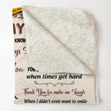 Personalized To My Bestie I Love You Because I Know No Matter What Happens, You Always Love Me Back Quilt Blanket Printed PNDT3012