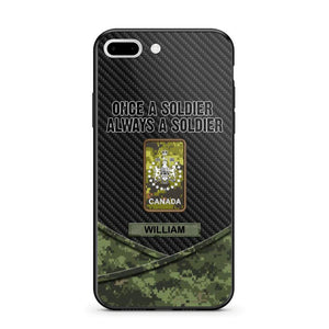 Personalized Canadian Once A Soldier Always A Soldier Camo Phonecase 3D Printed 23JAN-HY03