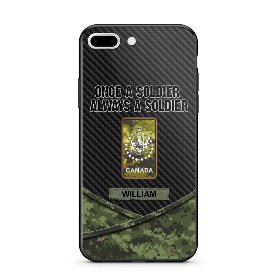 Personalized Canadian Once A Soldier Always A Soldier Camo Phonecase 3D Printed 23JAN-HY03