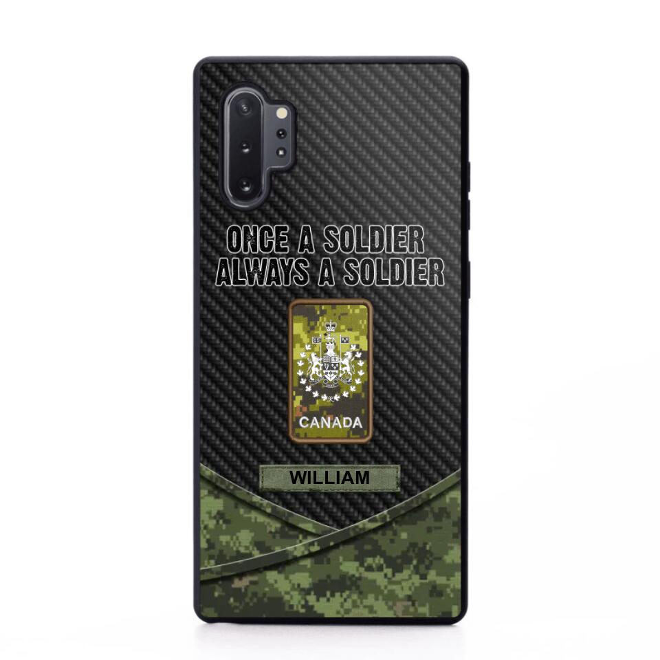 Personalized Canadian Once A Soldier Always A Soldier Camo Phonecase 3D Printed 23JAN-HY03