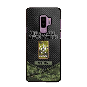 Personalized Canadian Once A Soldier Always A Soldier Camo Phonecase 3D Printed 23JAN-HY03