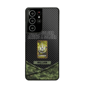 Personalized Canadian Once A Soldier Always A Soldier Camo Phonecase 3D Printed 23JAN-HY03