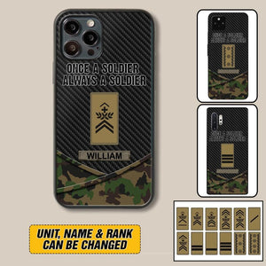 Personalized Swiss Once A Soldier Always A Soldier Camo Phonecase 3D Printed 23JAN-HY03