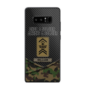 Personalized Swiss Once A Soldier Always A Soldier Camo Phonecase 3D Printed 23JAN-HY03