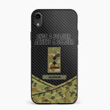 Personalized Australian Once A Soldier Always A Soldier Camo Phonecase 3D Printed 23JAN-HY03