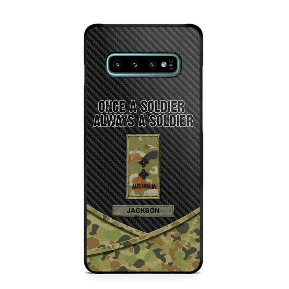 Personalized Australian Once A Soldier Always A Soldier Camo Phonecase 3D Printed 23JAN-HY03