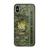 Personalized Canadian Soldier/ Veteran Once A Soldier Always A Soldier Camo Phonecase 3D Printed QTDT1001