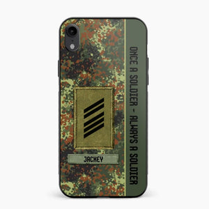 Personalized German Soldier/ Veteran Once A Soldier Always A Soldier Camo Phonecase 3D Printed QTDT1001