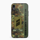 Personalized German Soldier/ Veteran Once A Soldier Always A Soldier Camo Phonecase 3D Printed QTDT1001