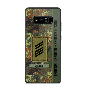 Personalized German Soldier/ Veteran Once A Soldier Always A Soldier Camo Phonecase 3D Printed QTDT1001