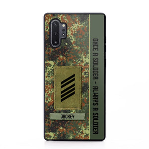 Personalized German Soldier/ Veteran Once A Soldier Always A Soldier Camo Phonecase 3D Printed QTDT1001