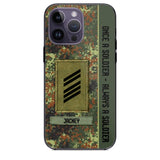 Personalized German Soldier/ Veteran Once A Soldier Always A Soldier Camo Phonecase 3D Printed QTDT1001