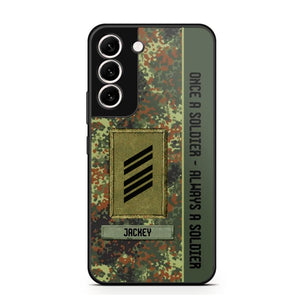 Personalized German Soldier/ Veteran Once A Soldier Always A Soldier Camo Phonecase 3D Printed QTDT1001