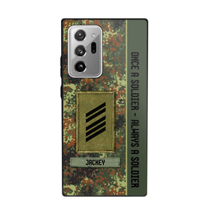 Personalized German Soldier/ Veteran Once A Soldier Always A Soldier Camo Phonecase 3D Printed QTDT1001