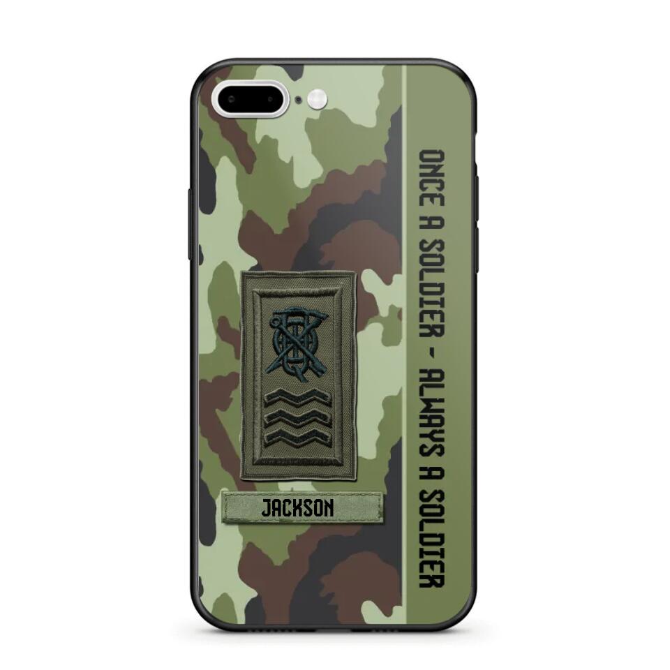 Personalized Irish Soldier/ Veteran Once A Soldier Always A Soldier Camo Phonecase 3D Printed QTDT1001