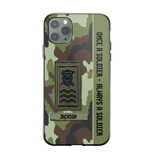 Personalized Irish Soldier/ Veteran Once A Soldier Always A Soldier Camo Phonecase 3D Printed QTDT1001