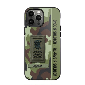 Personalized Irish Soldier/ Veteran Once A Soldier Always A Soldier Camo Phonecase 3D Printed QTDT1001