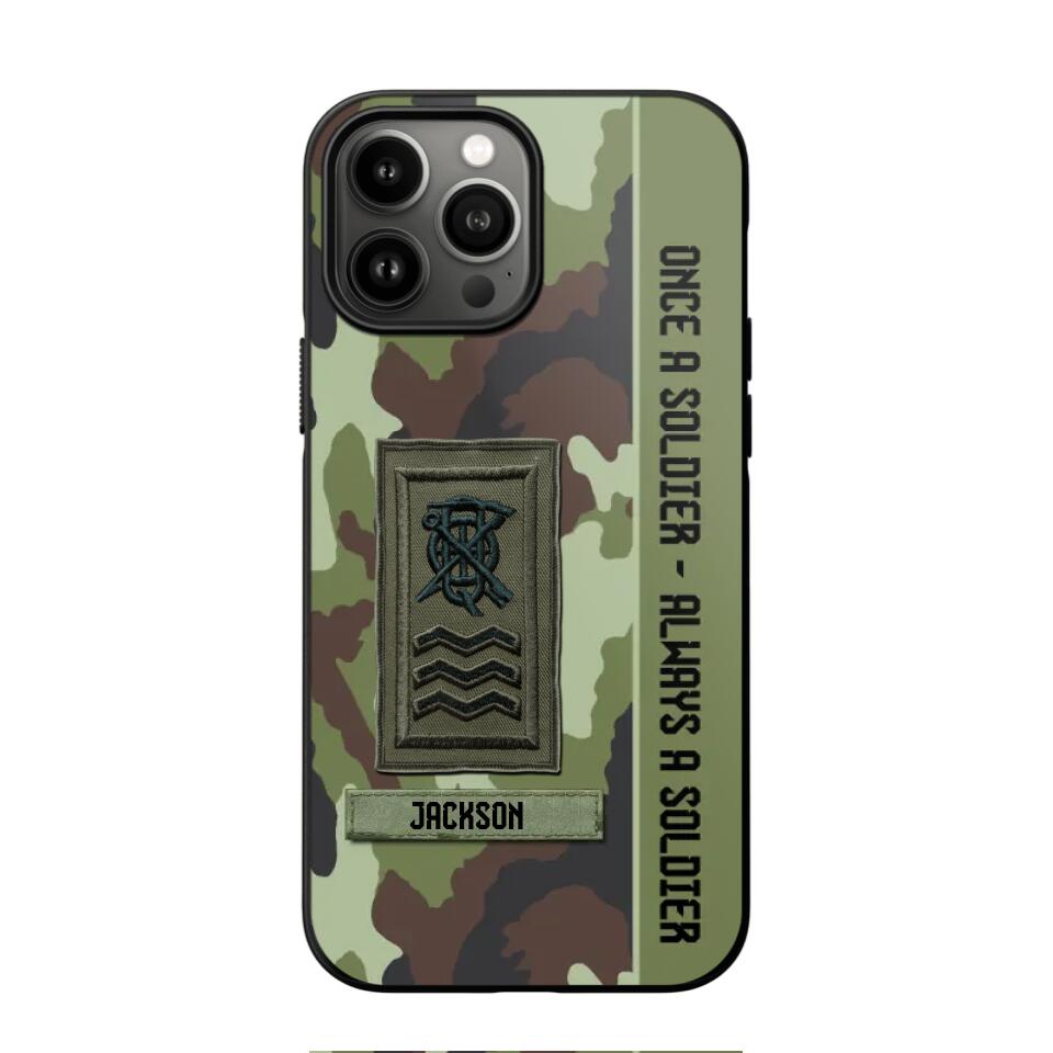 Personalized Irish Soldier/ Veteran Once A Soldier Always A Soldier Camo Phonecase 3D Printed QTDT1001