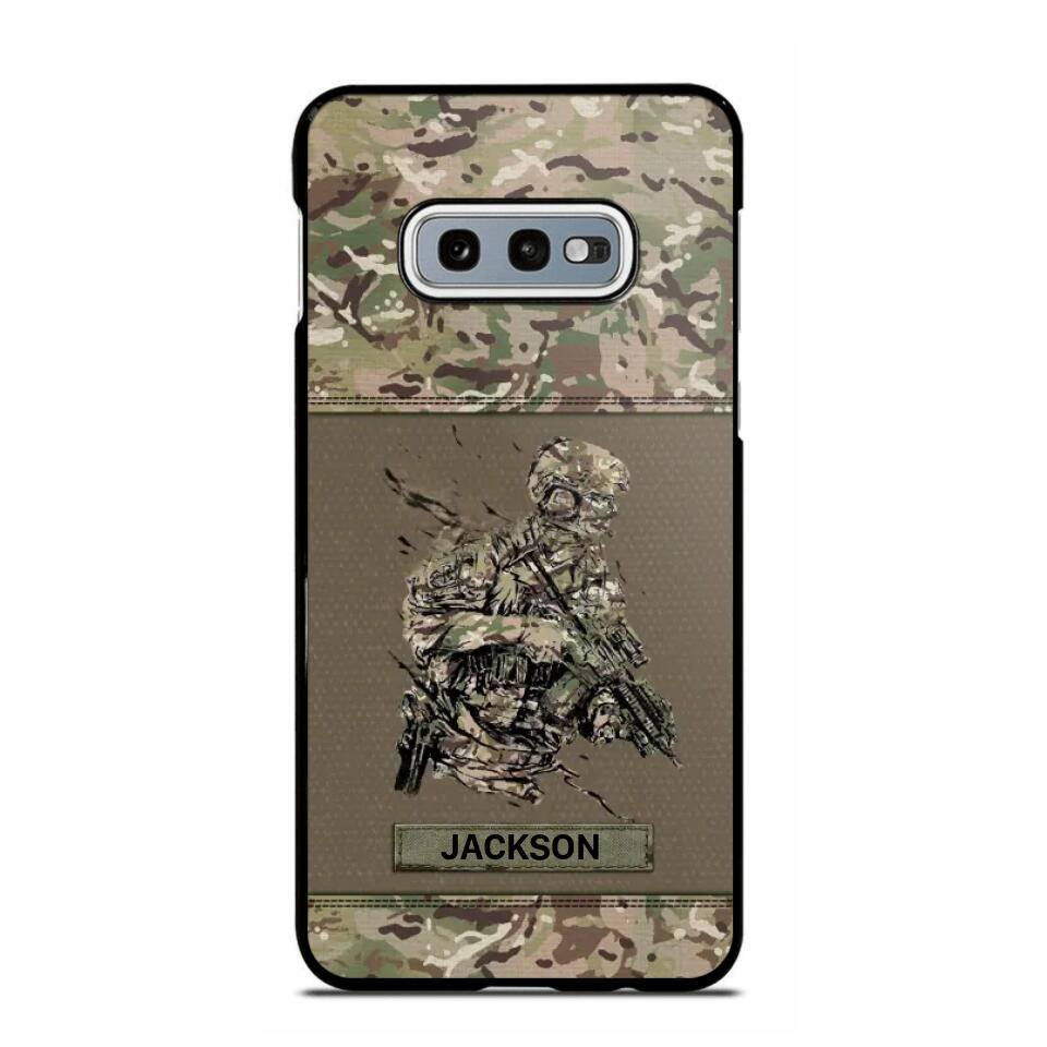 Personalized UK Soldier/ Veteran Camo Phonecase 3D Printed 23JAN-HY10