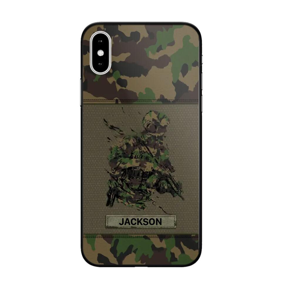 Personalized Swiss Soldier/ Veteran Camo Phonecase 3D Printed 23JAN-HY10