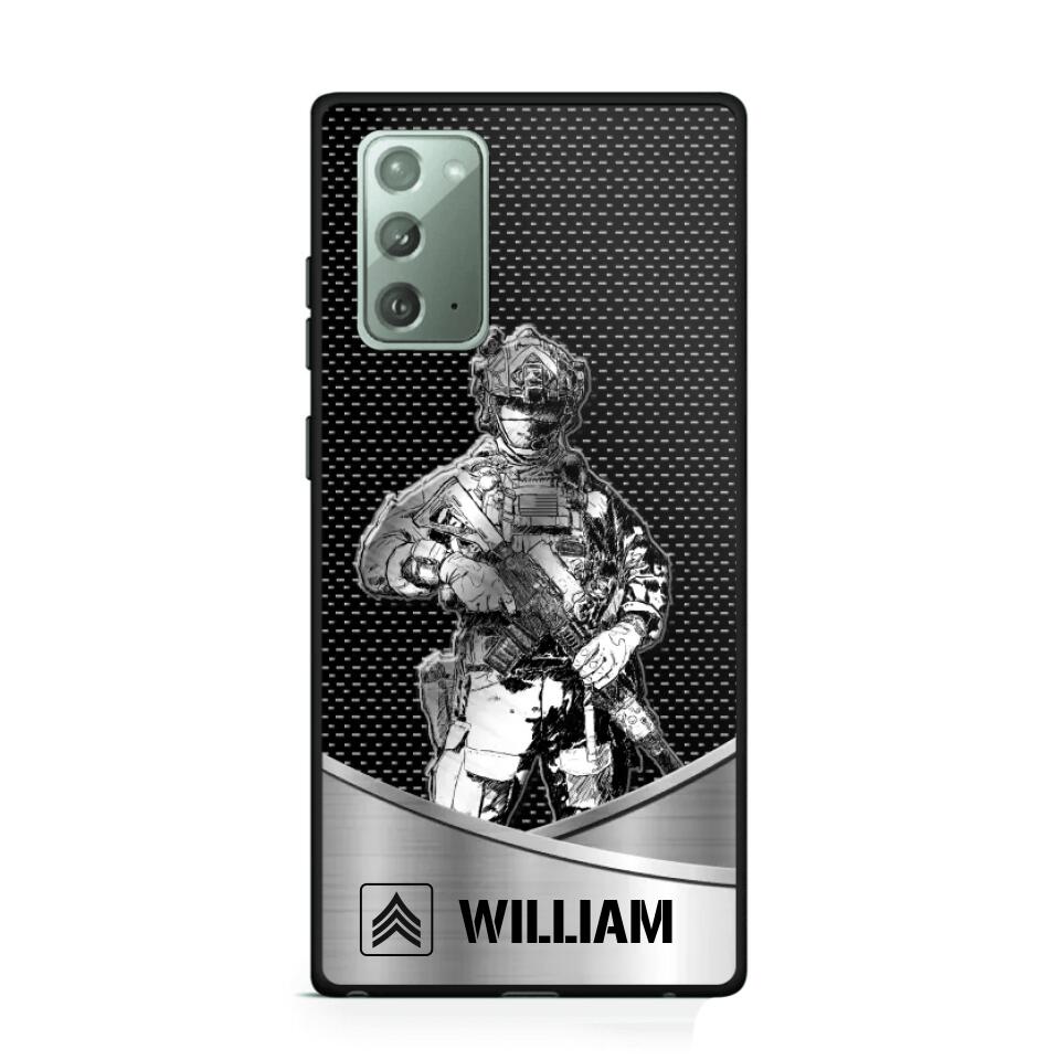 Personalized US Soldier/ Veteran Rank Camo Phonecase 3D Printed 23JAN-DT10