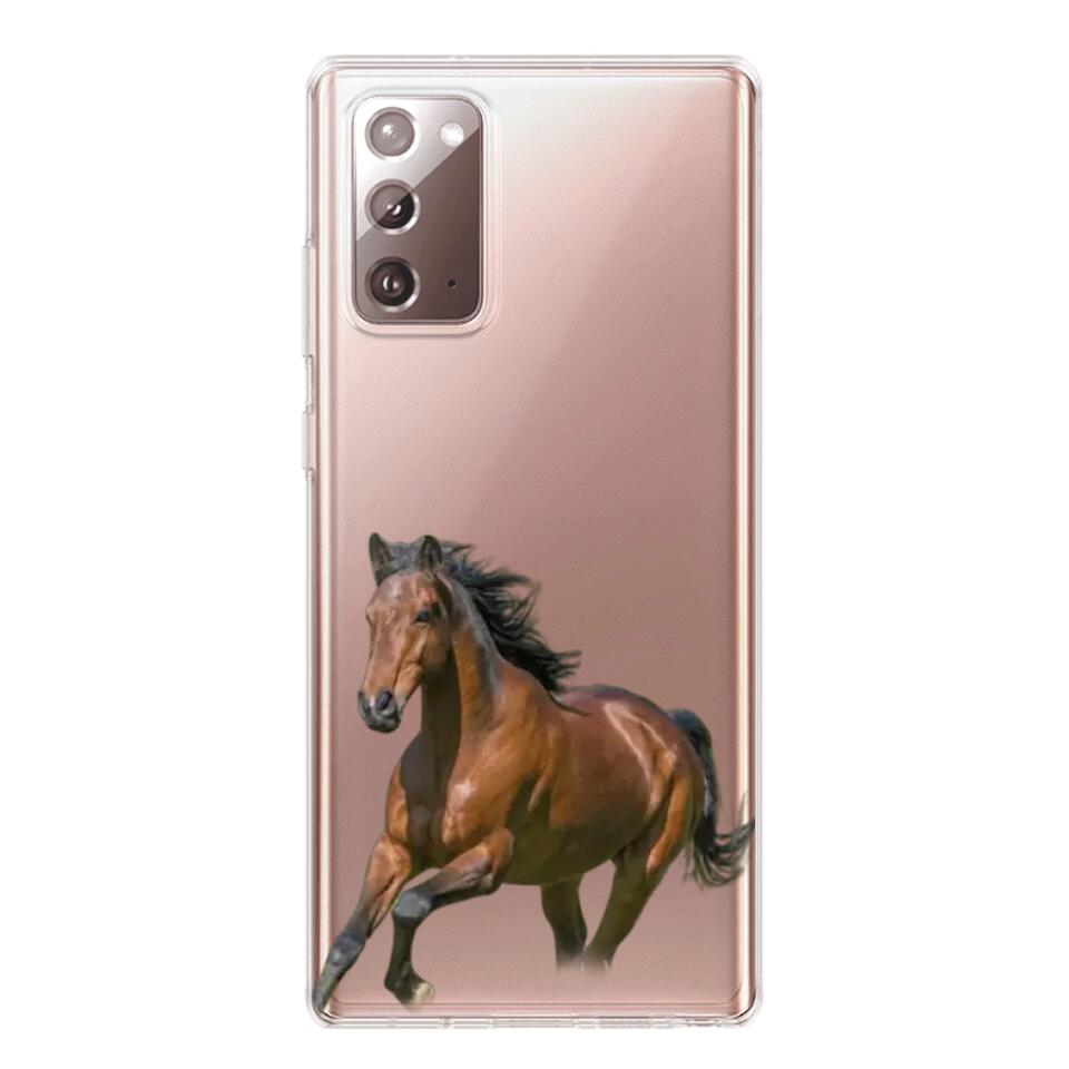 Personalized Horse Lover Transparent Silicone Phone Case 22JAN-VD10