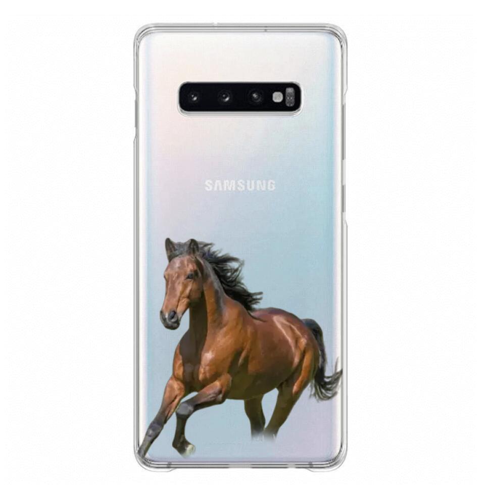 Personalized Horse Lover Transparent Silicone Phone Case 22JAN-VD10