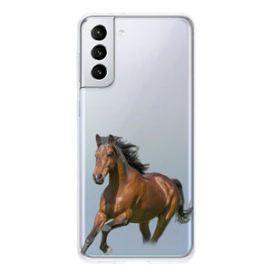 Personalized Horse Lover Transparent Silicone Phone Case 22JAN-VD10