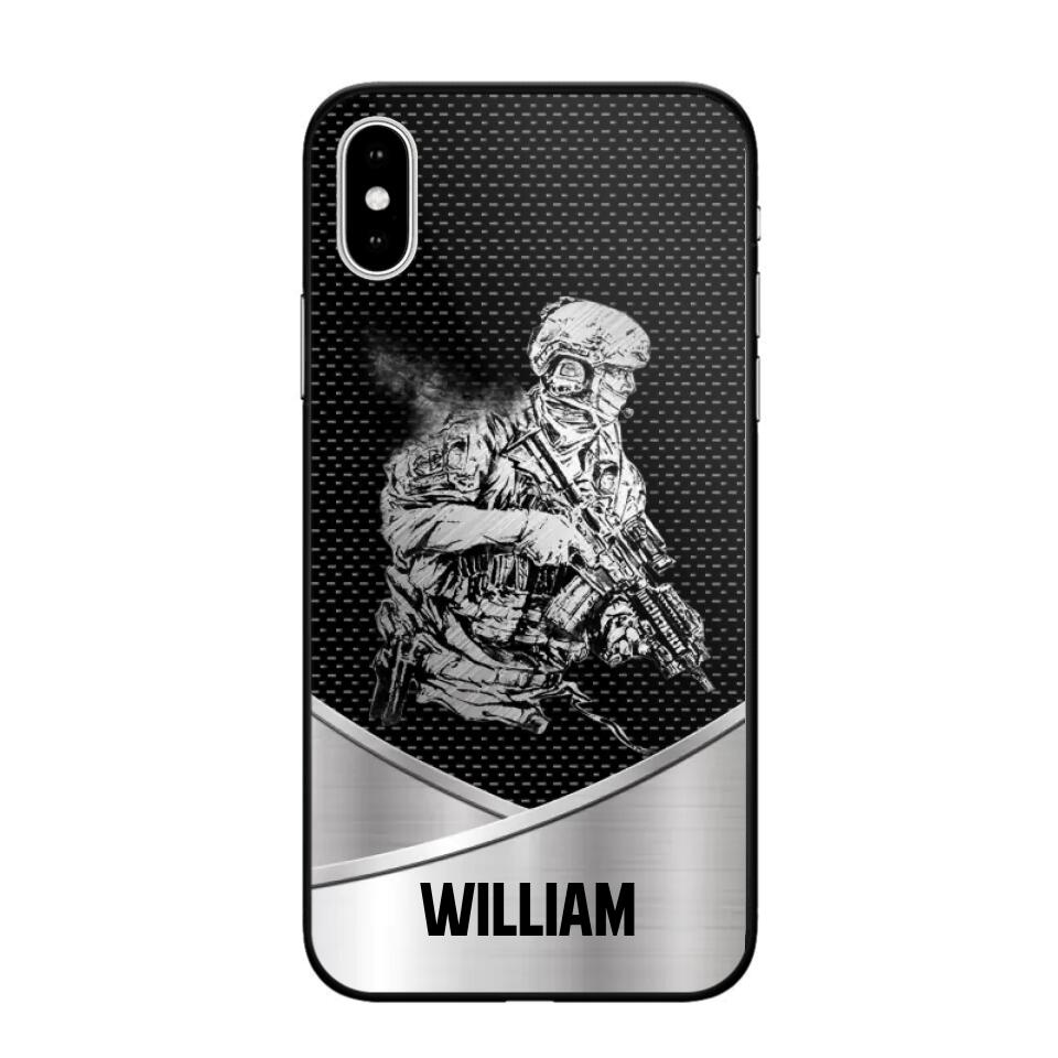 Personalized Soldier/ Veteran Phonecase 3D Printed 23JAN-HY11