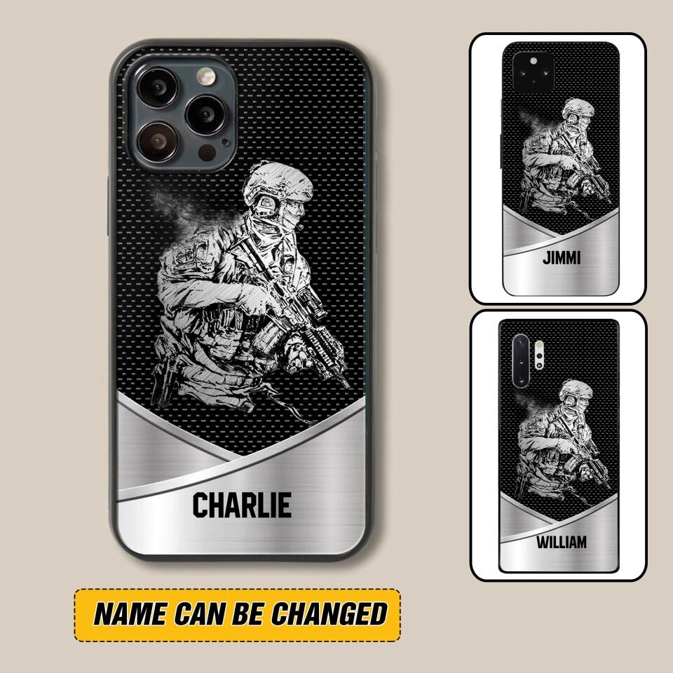 Personalized Soldier/ Veteran Phonecase 3D Printed 23JAN-HY11