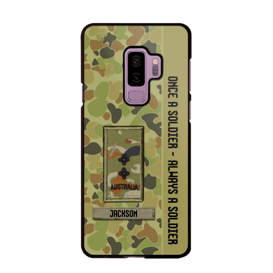 Personalized Australian Soldier/ Veteran Once A Soldier Always A Soldier Phonecase 3D Printed QTDT1101