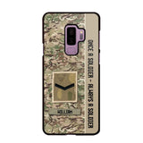 Personalized UK Soldier/ Veteran Once A Soldier Always A Soldier Phonecase 3D Printed QTDT1101