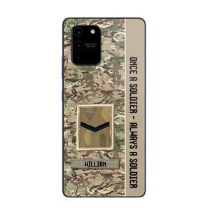 Personalized UK Soldier/ Veteran Once A Soldier Always A Soldier Phonecase 3D Printed QTDT1101