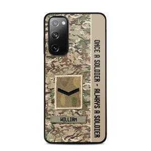 Personalized UK Soldier/ Veteran Once A Soldier Always A Soldier Phonecase 3D Printed QTDT1101