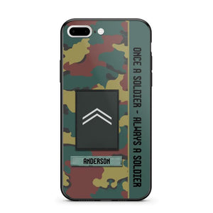 Personalized Belgium Soldier/ Veteran Once A Soldier Always A Soldier Phonecase 3D Printed QTDT1101