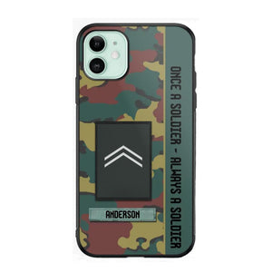 Personalized Belgium Soldier/ Veteran Once A Soldier Always A Soldier Phonecase 3D Printed QTDT1101