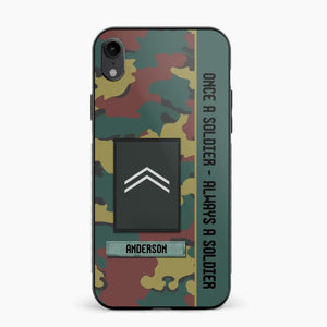 Personalized Belgium Soldier/ Veteran Once A Soldier Always A Soldier Phonecase 3D Printed QTDT1101