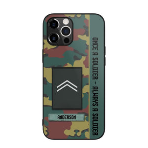 Personalized Belgium Soldier/ Veteran Once A Soldier Always A Soldier Phonecase 3D Printed QTDT1101