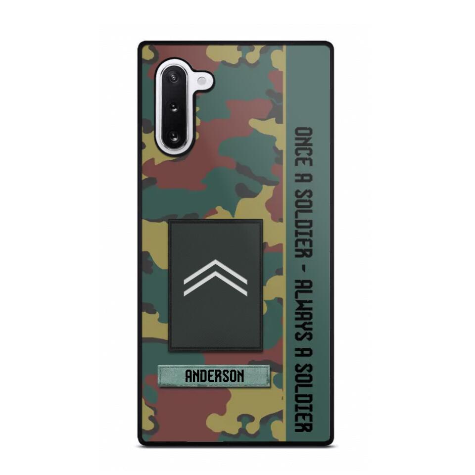 Personalized Belgium Soldier/ Veteran Once A Soldier Always A Soldier Phonecase 3D Printed QTDT1101