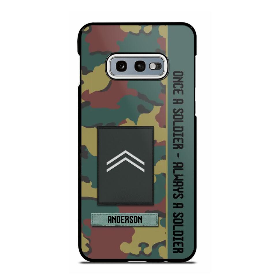 Personalized Belgium Soldier/ Veteran Once A Soldier Always A Soldier Phonecase 3D Printed QTDT1101